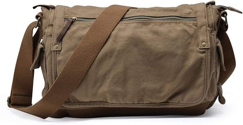 Cool Messenger Bags, Vintage Messenger Bag, Laptop Messenger Bags, Canvas Messenger Bag, Messenger Bag Men, Vintage Canvas, Bag Vintage, Canvas Shoulder Bag, Messenger Bags