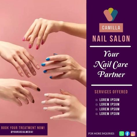 Nail Salon Poster Nail Salon Poster, Business Posters, Mirror Decor Living Room, Business Poster, Online Ads, Decor Living, Nail Salon, Beauty Nails, Mirror Decor