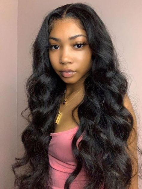 Virgin Hair Wigs, Human Virgin Hair, Body Wave Wig, Body Wave Hair, Long Black Hair, Front Lace Wigs Human Hair, Lace Hair, Baddie Hairstyles, Lace Frontal Wig