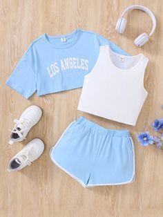 Cute Summer Outfits Shorts And Shirt, Pre Teen Outfits Girl, Clothes Sets Outfits Women, Clothes For Nine Year Olds, Preppy Clothes For Summer, Outfit Ideas For 11 Yrs Old Girl, Clothes For 10 Yrs Old, Outfit Ideas For 10 Yrs Old Girl, Cute Clothes For 11yrs