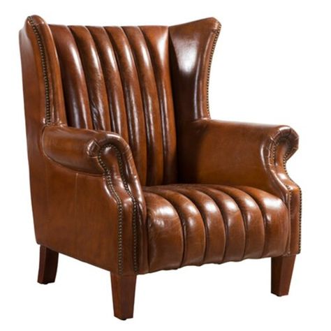 Animal Print Furniture, Vintage Wingback Chair, Leather Wing Chair, Leather Wingback Chair, Chairs Bedroom, Bedroom Chairs, Leather Wingback, Furniture Details Design, Reclining Armchair