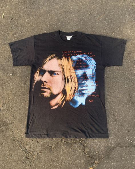 Kurt Cobain Nirvana, Paint Shirt, Paint Shirts, Rock T Shirt, Rap Tee, Rock T Shirts, Men's Tops, Concert Tees, Kurt Cobain