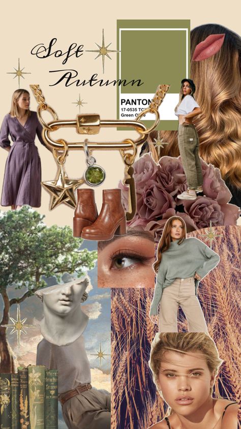 Soft autumn color palette inspiration Soft Autumn Outfits, Soft Autumn Style, Soft Autumn Makeup, Soft Autumn Deep, Autumn Color Palette Fashion, My Colour Palette, Soft Autumn Palette, Soft Autumn Color Palette, Autumn Tattoo