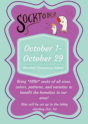 Idea for October student council event Socktober Poster Ideas, Socktober Drive, Socktober Ideas, Gsa Club Ideas, Middle School Student Council, Student Council Activities, Community Service Ideas, Key Club, Pta Fundraising