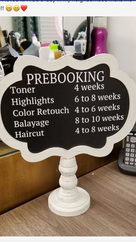 Good idea for people when they get services done ☺️ Salon Menu Design, Salon Remodel, Hair Salon Interior Design, Salon Interior Design Ideas, Small Salon, Nail Salon Interior Design, Beauty Salon Interior Design, Home Hair Salons, Nail Salon Interior