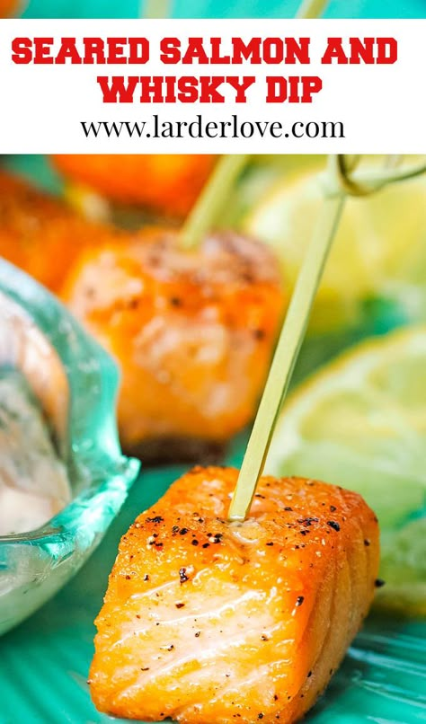 Salmon Appetizer Recipes, Salmon Skewers, Salmon Appetizer, How To Get Married, Easy Starters, Scottish Recipes, Seared Salmon, Seafood Appetizers, Appetizer Bites