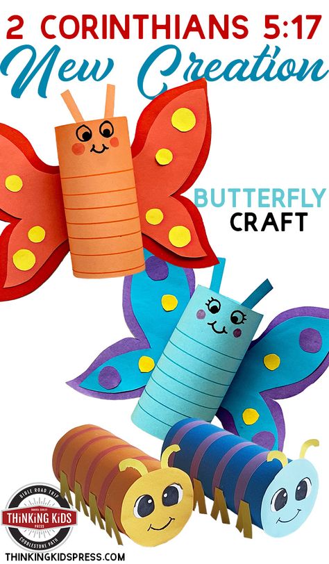 Butterfly Lessons, New Creation In Christ, Trust Jesus, Devotions For Kids, Butterfly Craft, Parenting Girls, Bible Crafts For Kids, Spiritual Transformation, New Creation