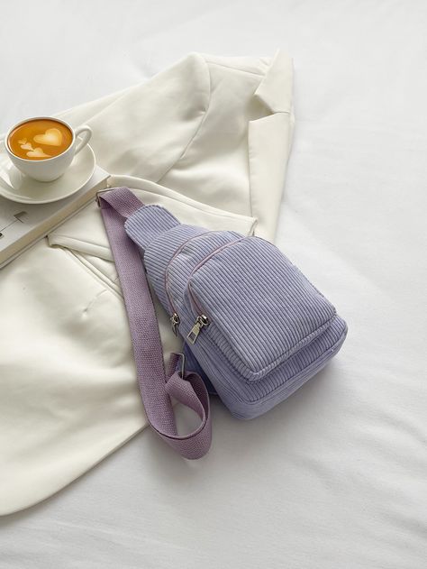 Purple Minimalist Collar  Polyester Plain Sling Bag Embellished   Women Bags Cute Sling Bags, Cute Sling Bag, Simple Sling Bag, Purple Preppy, Purple Minimalist, Checked Shirt Women, Sling Bag Women, Cute Mini Bags, Mini Sling Bag