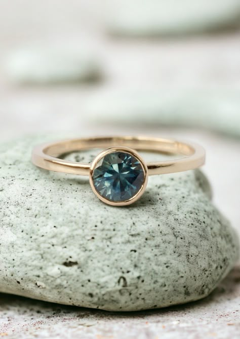 Montana Sapphire Bezel Ring, Montana Sapphire Wedding Band, Mr And Mrs Decor, Turquoise Engagement Rings, Round Sapphire Ring, Rustic Engagement Rings, Repurpose Jewelry, Sparkly Rings, Turquoise Engagement Ring