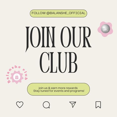 We’re open for Balanshe Club 🪩! Join the Club & earn more perks and rewards 🎁✨ sign up now , link in bio 🤍 affiliate program open for… | Instagram Rewards Program Design, Social Club Aesthetic, Skincare Pouch, Laneige Skincare, Skincare Haul, Beauty Pouch, 2023 Aesthetic, Aesthetic Room Ideas, Join The Club