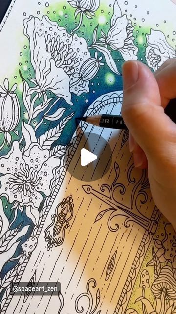 Zen on Instagram: "Thought of sharing how i normally color the background. I would layer a light color as a base then layer it with darker colors.   📔 Summer Nights by Hanna Karlzon  ✏️ Prismacolor & Polychromos  Here are the colors that I used in this video:   FC 171 PC 1101 PC 907 FC 112 PC 935 PC 910   #summernightscoloringbook #hannakarlzon #hannakarlzoncoloringbook #hannakarlzonsummernights #adultcoloringbook  #arte_e_colorir #colorindolivrostop  #coloringforadult #bayan_boyan #boracolorirtop #worldofcolorings #worldofartists #coloriagepouradulte #coloriagepouradultes #artist #colorist #prismacolor #polychromos #colorpencilart #livrodecolorir" Summer Nights Coloring Book, Summer Nights Hanna Karlzon, Hanna Karlzon Summer Nights, Hanna Karlzon Daydreams, Colouring Tutorial, Lost Ocean Coloring Book, Johanna Basford Books, Pencil Inspiration, Blending Colored Pencils