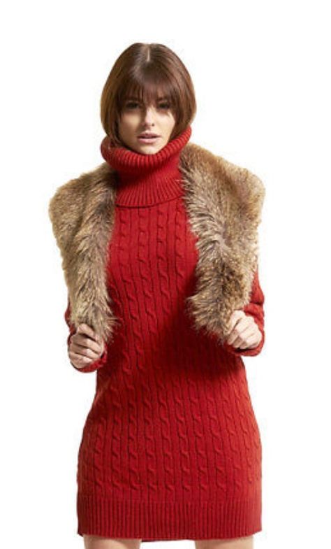 Luxury Knee-length Sweater Dress For Women, Red Knitted Sweater Dress, Luxury Fitted Turtleneck Sweater Dress, Luxury Winter Mini-length Sweater Dress, Elegant Red Knee-length Sweater Dress, Knitted Jumper Dress, Chunky Knit Jumper, Jeans And Flats, Turtleneck Sweater Dress