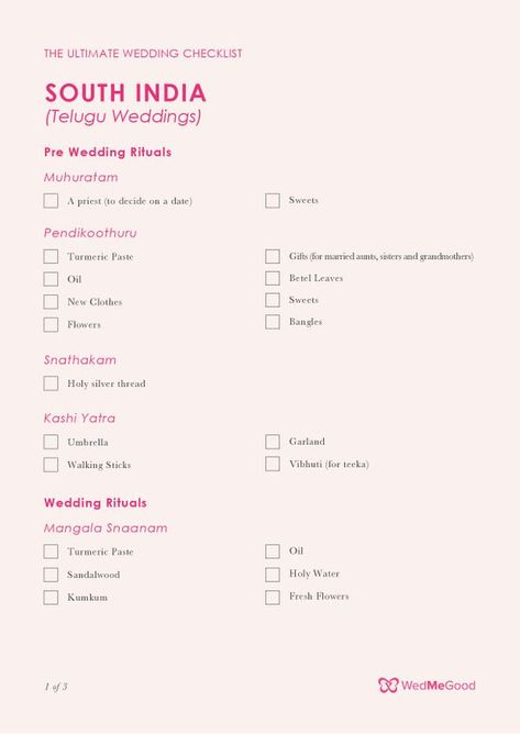 The Ultimate Telugu Wedding Checklist Ultimate Wedding Checklist, Turmeric Paste, Telugu Wedding, Wedding Rituals, Wedding Checklist, Pre Wedding, Wedding Planning, Dream Wedding, Weddings