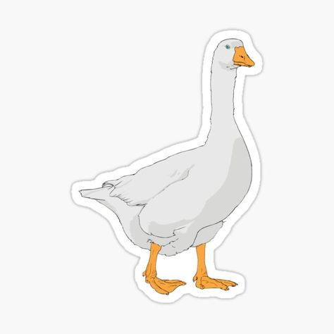 "Goose" Sticker by Paintedcorpse | Redbubble Goose Art, Goose Sticker, Teacher Appreciation Gifts, Teacher Appreciation, Top Artists, Sticker Design, Sell Your Art, Eyeliner, Vinyl Sticker