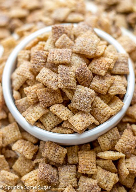 Chex Cereal Recipes, Chex Recipes, Cinnamon Chex, Crunchy Rice, Puppy Chow Chex Mix Recipe, Rice Chex, Chex Cereal, Chex Mix Recipes, Healthy Cereal