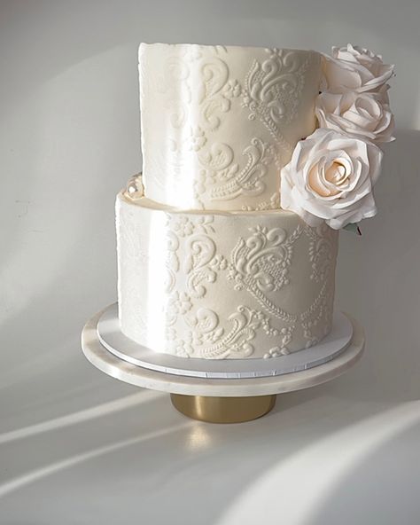 A stunning, all-white wedding cake with a simple, elegant design. The smooth, flawless tiers are beautifully embossed, adding subtle texture without overwhelming the cake’s minimalist aesthetic. It’s a perfect blend of simplicity and sophistication, making it an unforgettable centerpiece for the big day. #weddingcakes #weddinginspiration #weddingcakeinspo #weddingcakesideas #londoncakes #bespokecakes #londonbaker #specialoccasion #enfieldbaker #enfieldcakes #northlondon #northlondonbaker #no... Poke Cakes, All White Wedding, White Wedding Cake, Subtle Textures, Simple Elegant, Minimalist Aesthetic, All White, White Wedding, Wedding Cake