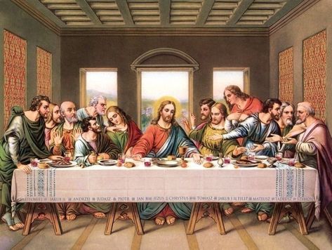 Last Supper Wallpaper, Last Supper Art, The Last Supper Painting, Jesus Last Supper, Catholic Devotions, Lords Supper, Religious Photos, Jesus Drawings, The Last Meal