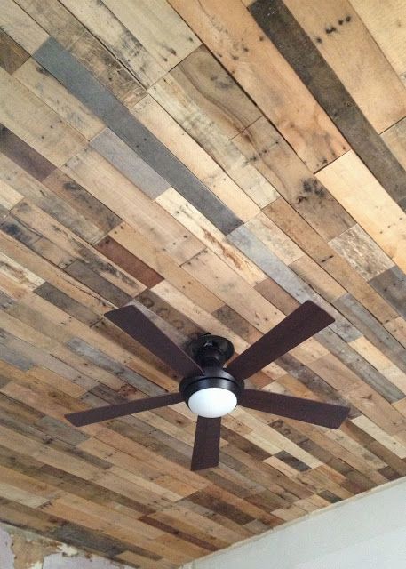 St. Louis Folk Victorian // Kristy Daum // Ceiling Renovation - Salvage Pallet Wood Planked Ceiling, Pallet Ceiling, Wooden Ceiling Design, Folk Victorian, Wooden Ceiling, Basement Ceiling, Into The Wood, Wooden Ceilings, Basement Renovations