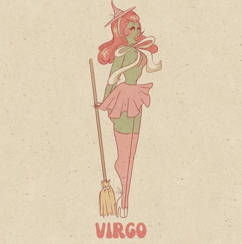 Virgo Art Drawing, Virgo Aesthetic, Virgo Personality, Walk Cycle, Virgo Art, Little Miss Perfect, Virgo Traits, Star Goddess, Zodiac Book