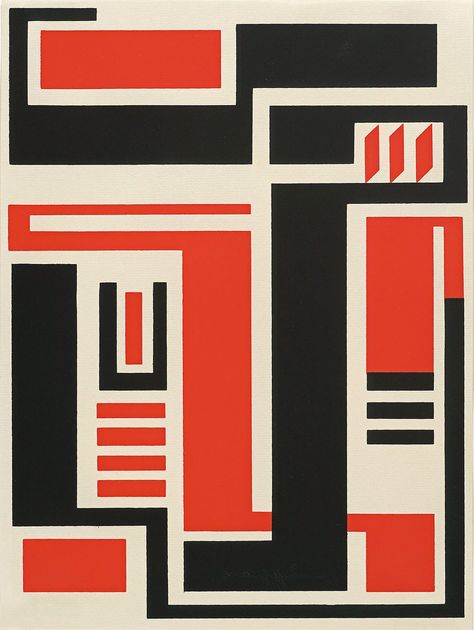 Erich Buchholz - Untitled, 1920 Op Art, Art Abstrait, Geometric Art, Quilt Inspiration, Modern Quilts, Quilting Designs, Black Red, Visual Art, Design Art