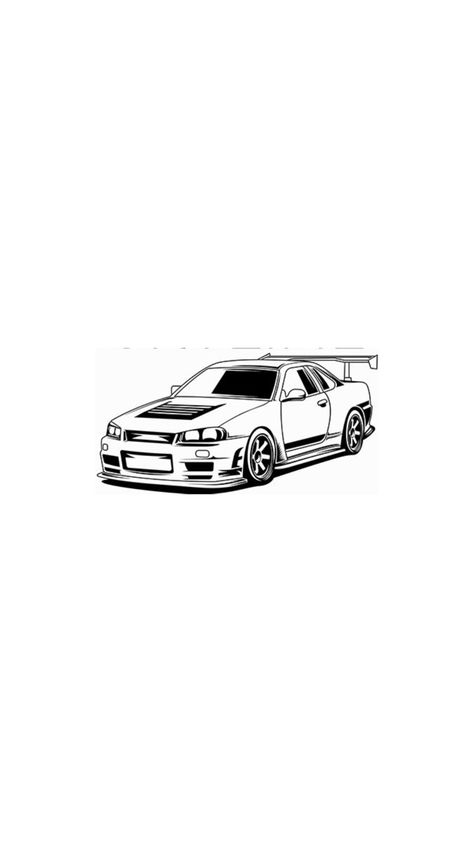 Nissan Skyline Tattoo Ideas, Simple Car Tattoo Ideas, Small Car Tattoos For Guys, Car Drifting Tattoo, Car Patchwork Tattoo, Fast N Furious Tattoos, Race Car Tattoo Ideas, Nissan Gtr Tattoo, Nissan Tattoo