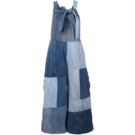 Y's Denim Patchwork Dungarees ($1,020) ❤ liked on Polyvore featuring jumpsuits, denim dungaree, denim jumpsuit and blue jumpsuit Patchwork Dungarees, Eeyore Costume, Denim Patchwork Top, Denim Patchwork Dress, Jumpsuit Denim, Denim Dungaree, Overalls For Women, Denim Inspiration, Blue Jumpsuit