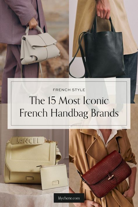 french handbag brands Minimalist Designer Bag, Old Money Handbags Women, Classic Handbags Designer, Classic Purses And Handbags, Purses And Bags Designer, Timeless Bags Classy, Quiet Luxury Handbags, Classic French Outfits, Investment Handbags