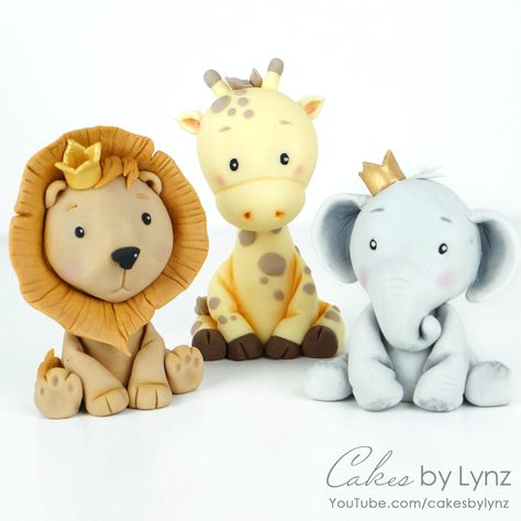 Giraffe Topper, Fondant Giraffe, Giraffe Cake Topper, Fondant Unicorn Cake Toppers, Lion Cake, Giraffe Cake, Animal Tutorial, Giraffe Cakes, Fondant Cake Designs