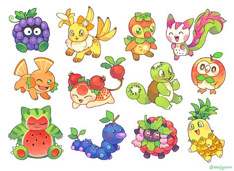 mojgon on Twitter: "fruit fusions 🍉🍌🥝🍇😋 https://t.co/0bmmvTd9kd" / Twitter Pokemon Fruit, Manga Official Art, Pokemon Fusion Art, Pokemon Breeds, Pokemon Pins, Cute Pokemon Pictures, Gym Leaders, Pokémon Master, Cute Pokemon Wallpaper