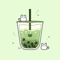 Jury/Alina ✨ (@juryokuarts) • Fotos y videos de Instagram Matcha Bubble Tea, Cute Cartoon Food, Tea Illustration, Boba Tea, Bubble Tea, Nintendo Consoles, Matcha, Cute Cartoon, Cute Art