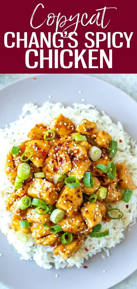 Pf Changs Spicy Chicken Recipe, Sweet And Spicy Stir Fry, Changs Spicy Chicken, Spicy Stir Fry, Sweet And Spicy Chicken, Pf Changs, Spicy Chicken Recipes, Sauce For Chicken, Meal Prep Bowls