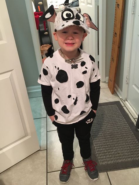 Dalmatian 101 Days Of School Shirt, Diy Dalmation Costume Kids, Diy Dog Costume For Kids, Kids Dog Costume, Diy Dalmatian Costume, Puppy Costume For Kids, 101 Dalmations Costume, 101 Dalmatians Costume, Nursery Rhyme Costume