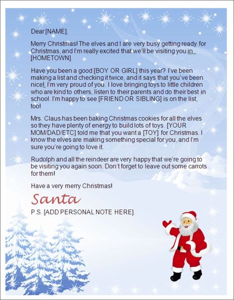 Letter From Santa Template Word | Letters From Santa North throughout Letter From Santa Template Word Random Acts Of Kindness Christmas, Christmas Letter Template Free, Free Santa Letter Template, Letter From Santa Template, Printable Letter From Santa, Free Printable Santa Letters, Free Letters From Santa, Christmas Letter Template, Letters From Santa