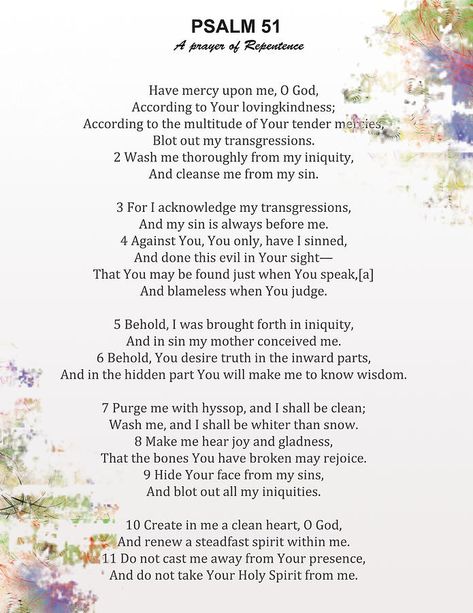 Psalms 51, Psalm 57, Psalm 51, Christian Quotes God, Cleanse Me, Good Prayers, Faith Prayer, Jesus Pictures, Faith Based