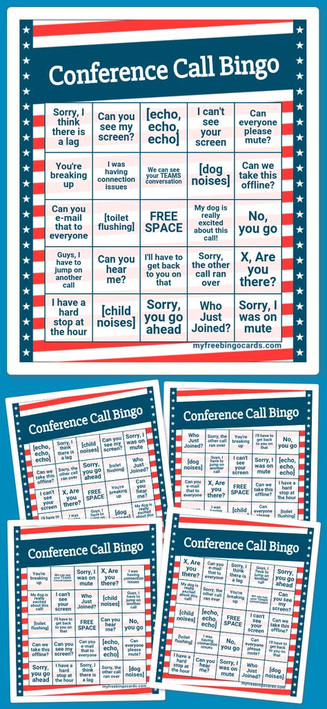 Conference Call Bingo Hallmark Bingo, Family Reunion Bingo, Conference Call Bingo, Music Bingo, Free Printable Bingo Cards, Free Bingo Cards, Virtual Families, Lab Week, Virtual Games