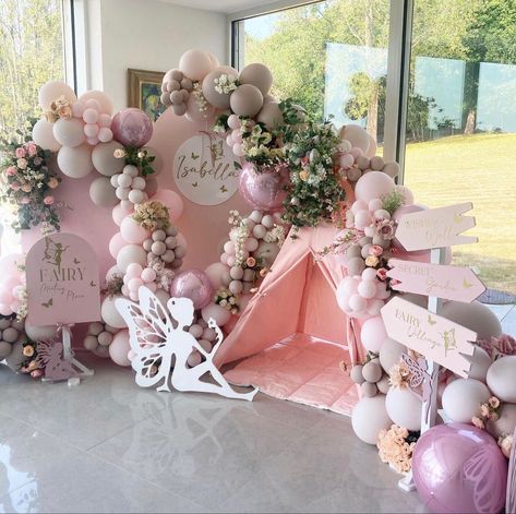 Fairy Birthday Party Balloons, Pink Fairy Party, Fairy Tale Birthday Party Decoration, Fairy Birthday Balloons, Fairy First Birthday Party Backdrop, Fairy Theme Backdrop, Fairy First Birthday Backdrop, Fairy Party Backdrop, Fairy First Birthday Party Decoration