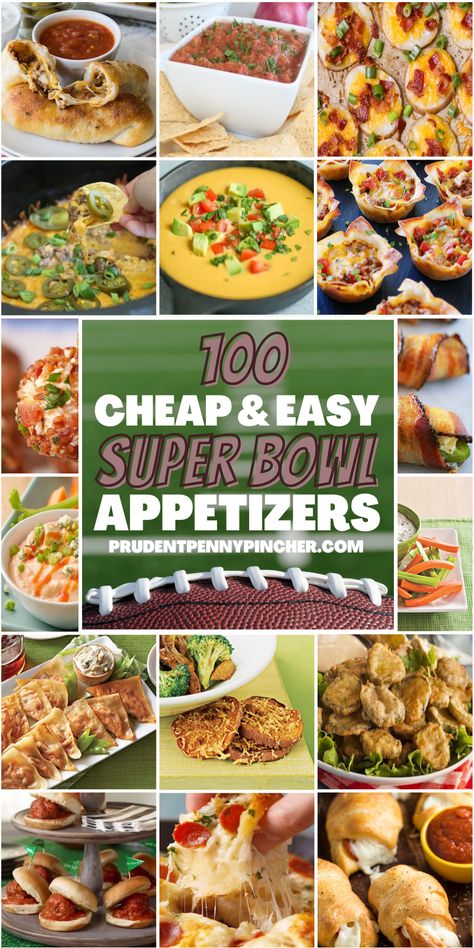 Get your Super Bowl party started off right with these cheap and easy football party foods. From easy finger foods to party dips for a crowd, there are plenty of delicious party appetizers to choose from. Cheap Super Bowl Food, Delicious Party Appetizers, Seasonal Appetizers, Easy Super Bowl Appetizers, Superbowl Party Food Easy, Super Bowl Finger Foods, Easy Finger Foods, Super Bowl Appetizers, Cheap Appetizers