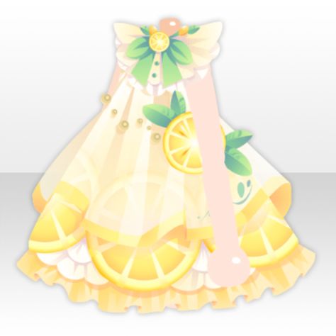 Fruits Cake | CocoPPa Play Wiki | Fandom Fruit Themed Outfits, Cake Buffet, Lemon Clothing, Fruits Cake, Play Outfit, Long Time No See, Drawing Anime Clothes, No See, Cocoppa Play