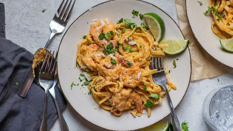 Creamy Shrimp Diablo Recipe Diablo Pasta, Shrimp Diablo Recipe, Shrimp Diablo, Diablo Sauce, Creamy Shrimp, How To Thicken Sauce, Parmesan Pasta, Chipotle Pepper, Shrimp Pasta