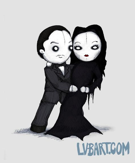 Spooky Love, Horror Cartoon, Pop Characters, Creepy Drawings, Quirky Illustration, Horror Movie Art, Commissioned Artwork, Halloween Drawings, Goth Art