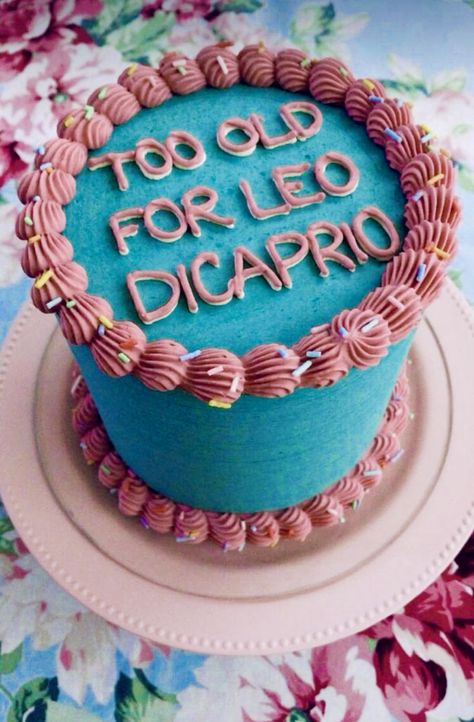 Fun 25th Birthday Cake, Too Old For Leo Cake, 5 Cake Number, Too Old For Leo Dicaprio Cake, Leo Dicaprio Cake, Bakery Elements, Ironman Cake, Cake Number, 5 Cake