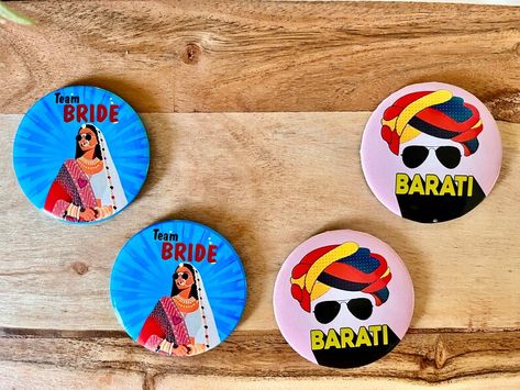 Batch Designs Ideas, Wedding Badges Indian, Welcome Gift For Barati, Wedding Badges Ideas, Welcome Favors, Bride Maids, Wedding Badges, Wedding Brooches, Wedding Flower Jewelry