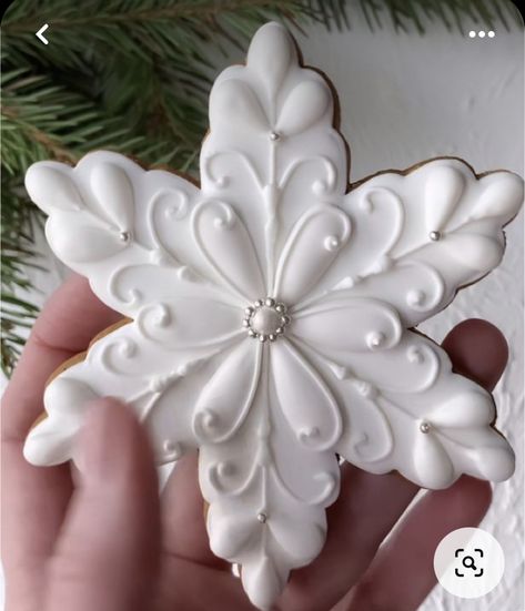 Gingerbread Piping Ideas, Christmas Wedding Cookies Decorated, Royal Icing Snowflake Cookies, Snowflake Cookies Decorated, Winter Cookies Decorated, Snowflake Cookies Decorating, Iced Christmas Cookies, Cookies 2023, Snowflake Sugar