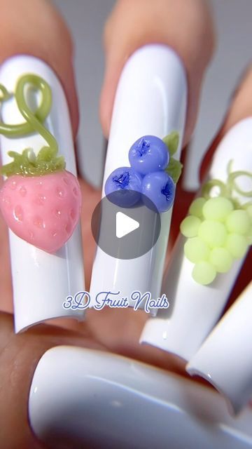 setsbylotus on June 2, 2024: "3D Fruit Nails 🍓✨🫐🍒 Using @southtxnailsupply 3d clays - C0DE “LOTUS10” @nailzbydevshop - Whiteout gel polish & top coat - C0DE “LOTUS”...". Fruit Nails, The Fruit, White Out, Nail Artist, Top Coat, Content Creator, Gel Polish, Lotus, The Creator