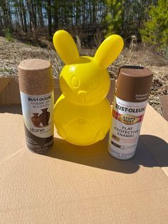 Carrot Crafts, Dollar Tree Bunny, Dollar Tree Easter Decor, Easter Crafts Dollar Store, Dollar Tree Easter Crafts, Bunny Decorations, Easter Outdoor, Yellow Bunny, The Shabby Tree