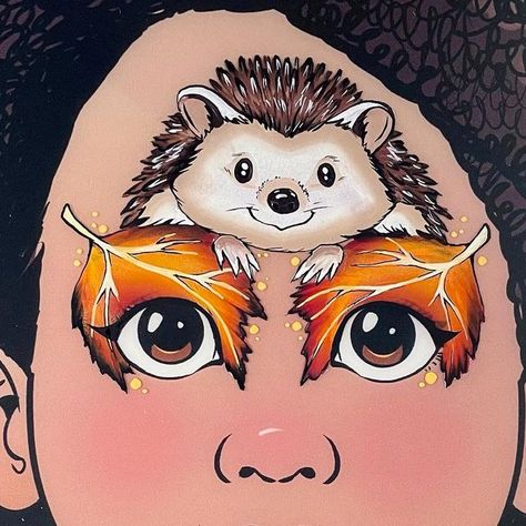 NataliSta. Face painting in Miami on Instagram: "⠀ 𝗛𝗲𝗱𝗴𝗲𝗵𝗼𝗴 𝗱𝗲𝘀𝗶𝗴𝗻🦔 ⠀ I just had to post this design separately) This hedgehog is so cute, isn’t it?🤎 ⠀ Sparkling Faces practice boards: www.svetlanakeller.li @sparkling_faces_by_svetlana @sparkling_faces_boards" Hedgehog Face Paint, Faces Practice, Animal Face Paintings, Hedgehog Design, Face Paintings, Makeup Face, Animal Faces, Zoo Animals, Forest Animals