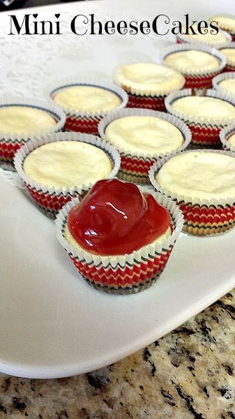 Super easy Mini Cheesecakes With Vanilla Wafers for the crust and cherry topping. Mini Cheesecakes Easy, Mini Cheesecake Recipes, Custard Desserts, Cherry Desserts, Easy Cheesecake Recipes, Easy Cheesecake, Vanilla Wafers, Mini Cheesecakes, Best Dessert Recipes