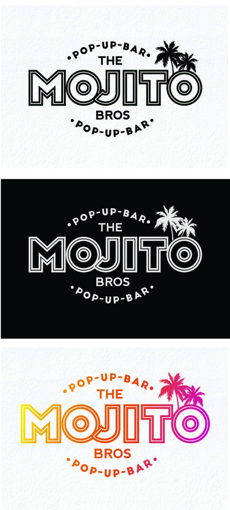 Mojito Bros Pop-up-Bar by HoldrDesign Mojito Logo, Cuban Bar, Cuban Restaurant, Drukarka 3d, Pop Up Bar, Restaurant Logo, Bar Logo, Restaurant Logo Design, Logo Restaurant