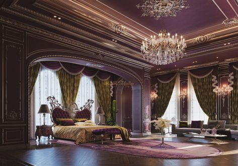 Her-RMB at VWArtclub بيوت ملكية, Royal Room, Royal Bedroom, Fancy Bedroom, Castle Bedroom, Bedroom Master, Luxury Bedroom Master, Tv Background, Luxury Bedroom