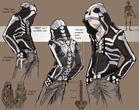 skeleton hoodie Hoodie Reference, Bleach Hoodie, Nana Anime, Skeleton Hoodie, Diy Vetement, Bleach Art, Cooler Look, Painted Clothes, Punk Outfits